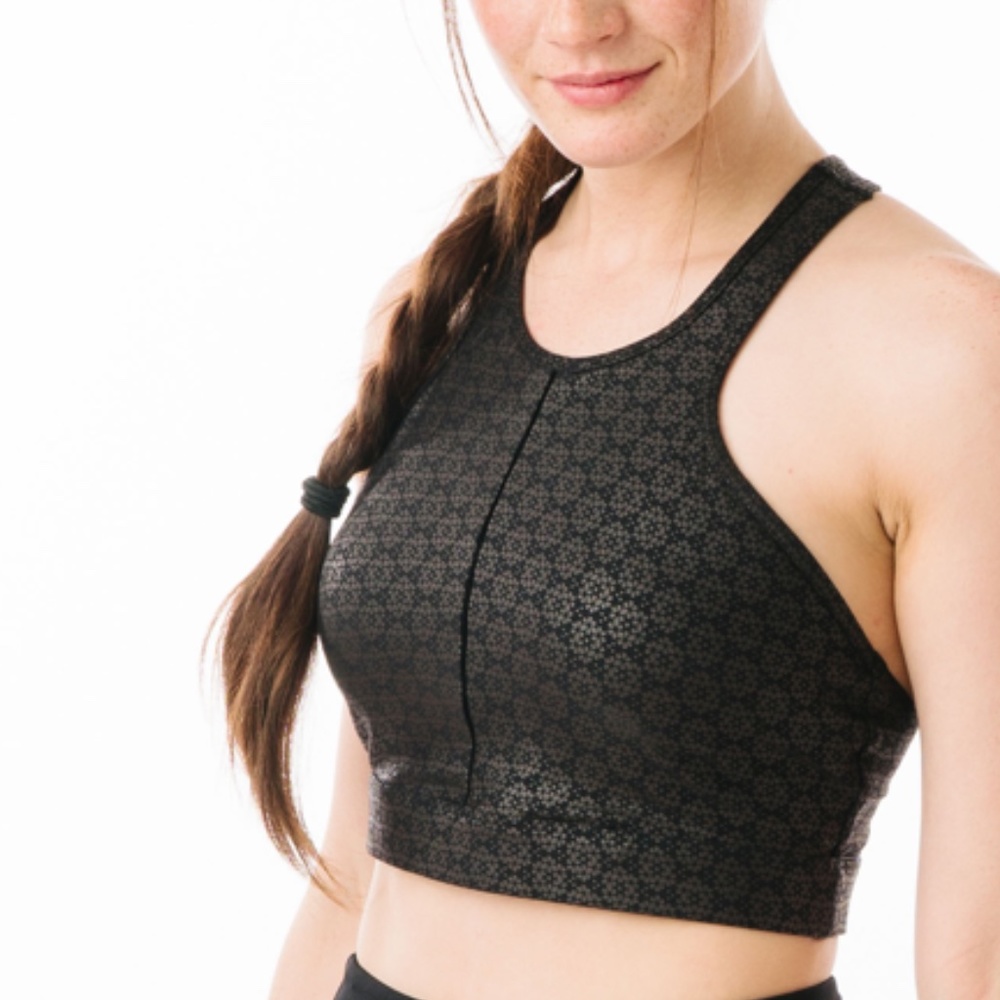 Black Flower Power Bra